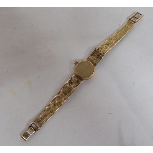 3 - A lady's Omega 9ct gold cased and strapped wristwatch  (approx.15g gross weight)