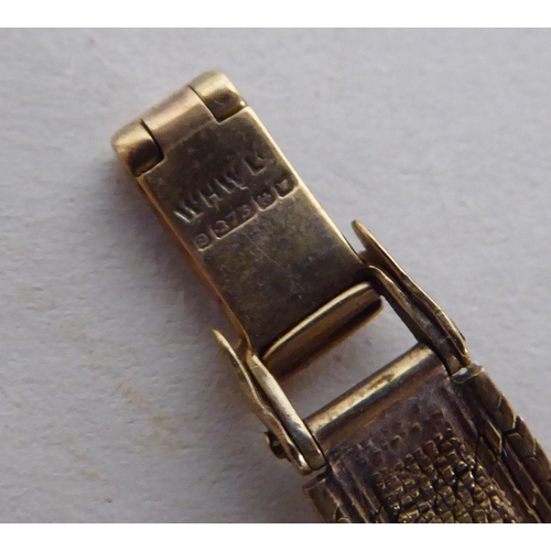 3 - A lady's Omega 9ct gold cased and strapped wristwatch  (approx.15g gross weight)