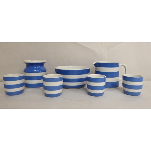 37 - Variously aged TG Green Cornishware china kitchenalia and tableware, decorated in traditional blue a... 