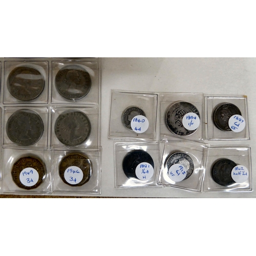 376 - Uncollated British pre-decimal coins: to include a pre-1921 Florin