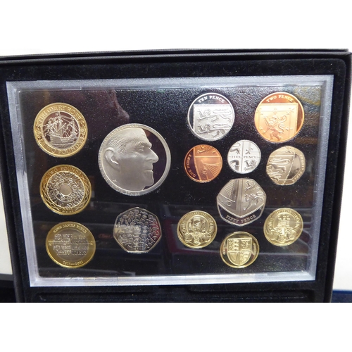 378 - A consecutive run of cased Royal Mint proof coin sets from 2000-2011