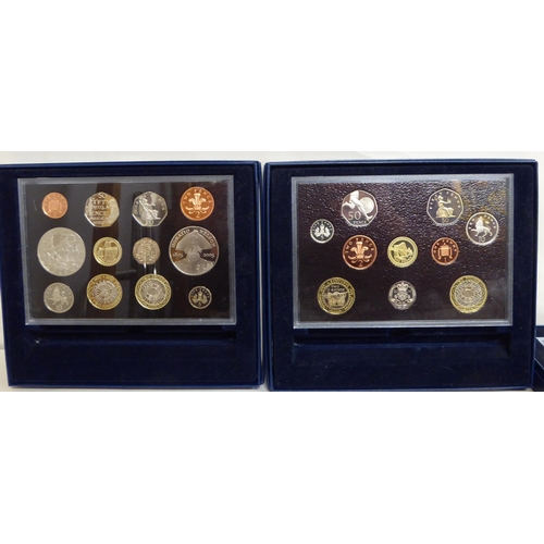 378 - A consecutive run of cased Royal Mint proof coin sets from 2000-2011