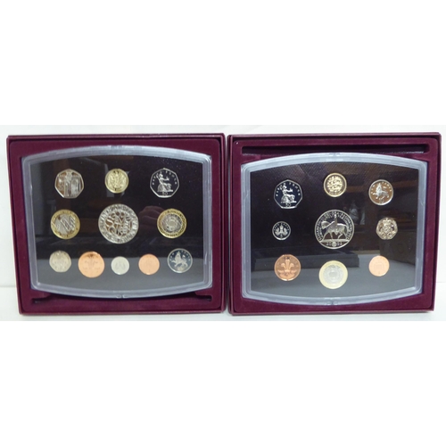 378 - A consecutive run of cased Royal Mint proof coin sets from 2000-2011