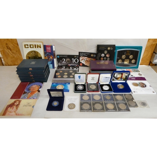 379 - Uncollated Royal Mint and other, silver and other proof and collector's coins: to include a 2012 Lon... 