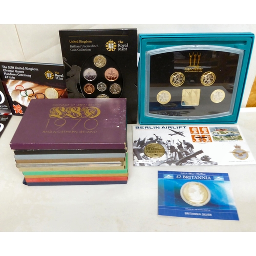 379 - Uncollated Royal Mint and other, silver and other proof and collector's coins: to include a 2012 Lon... 