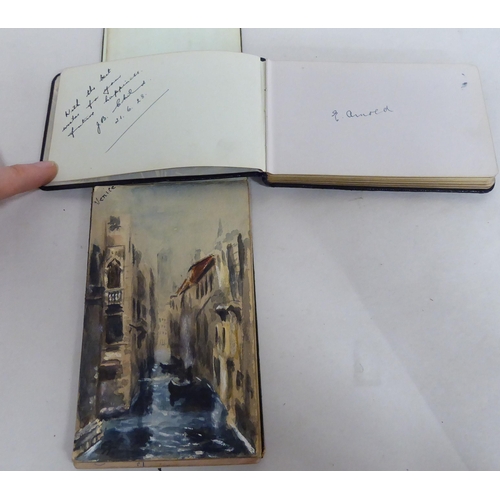 4 - Two autograph albums, containing signatures from the 1920s  mainly unidentified