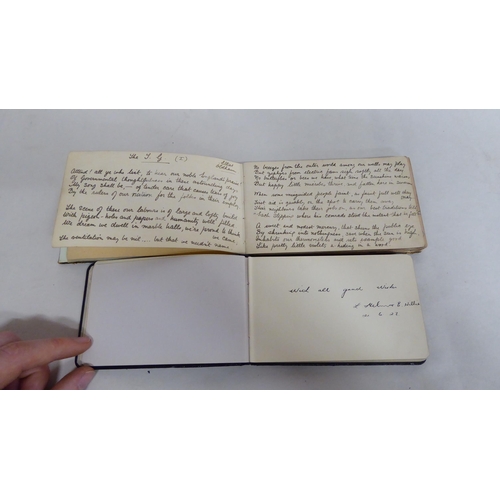 4 - Two autograph albums, containing signatures from the 1920s  mainly unidentified