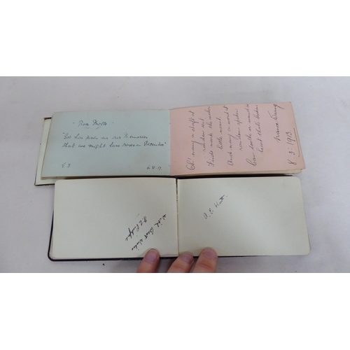 4 - Two autograph albums, containing signatures from the 1920s  mainly unidentified