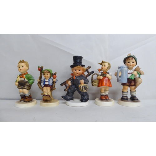 41 - Nine Goebel china figures  all approx. 5