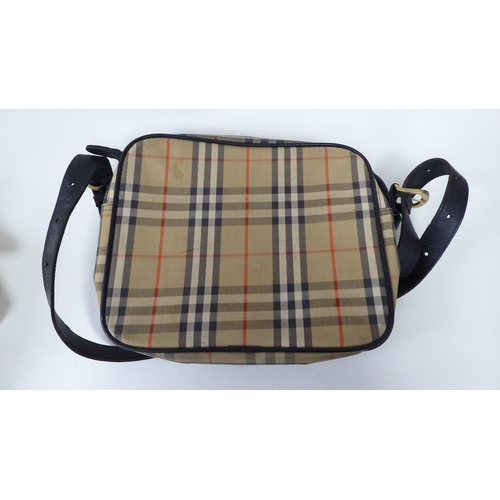 53 - Ladies fashion accessories: to include a Burberry's canvas bag