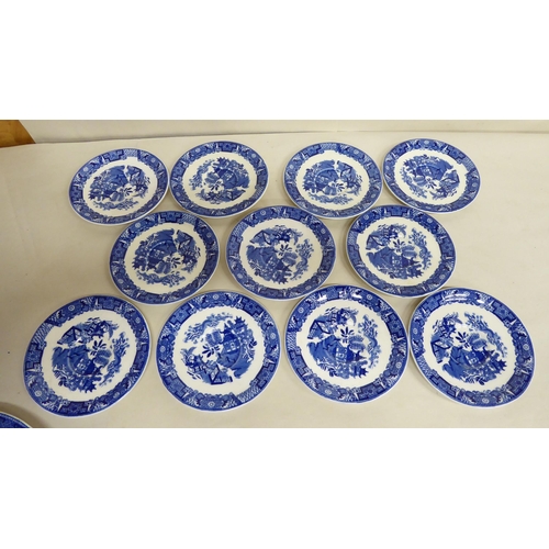 61 - Royal Worcester china willow pattern teaware