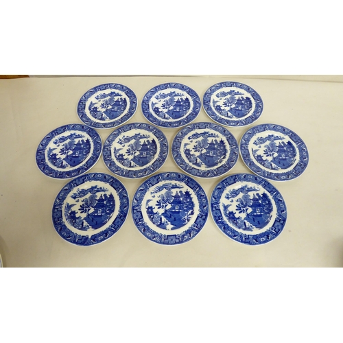 61 - Royal Worcester china willow pattern teaware