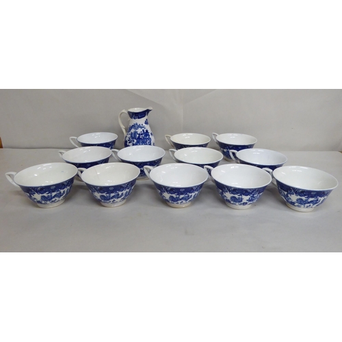 61 - Royal Worcester china willow pattern teaware