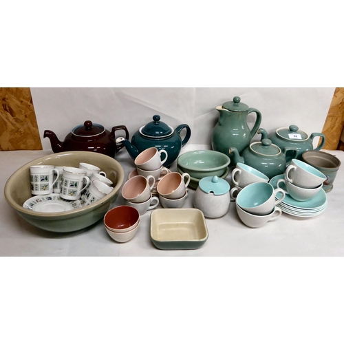 62 - Ceramic tableware: to include examples by Denby, Poole and Royal Doulton  various patterns