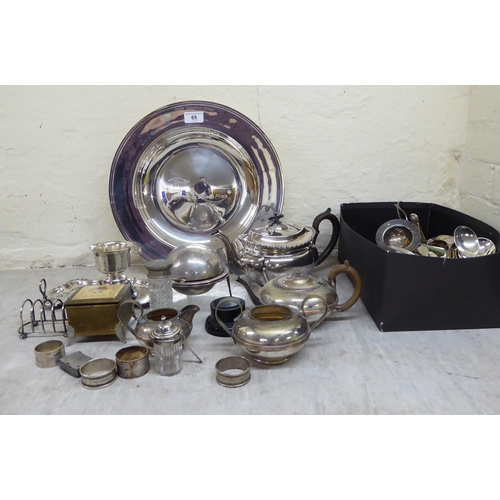 65 - Silver plated tableware: to include a presentation charger  14