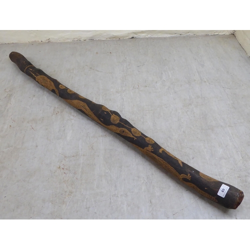 69 - An Aboriginal wooden didgeridoo  49