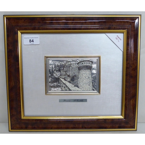 84 - Brescia St Castello - a pressed 925 grade silver plaque  3