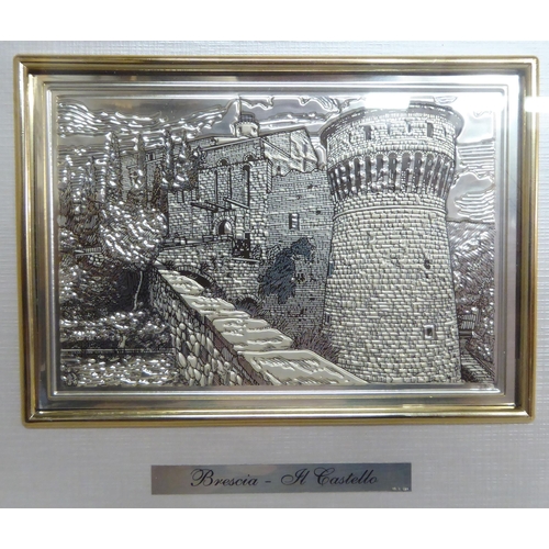 84 - Brescia St Castello - a pressed 925 grade silver plaque  3