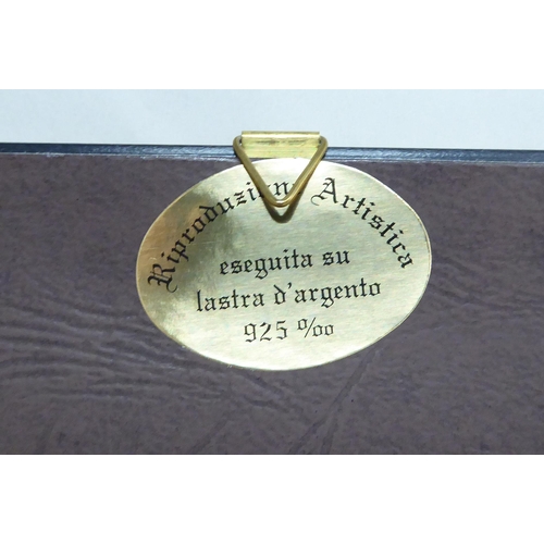 84 - Brescia St Castello - a pressed 925 grade silver plaque  3