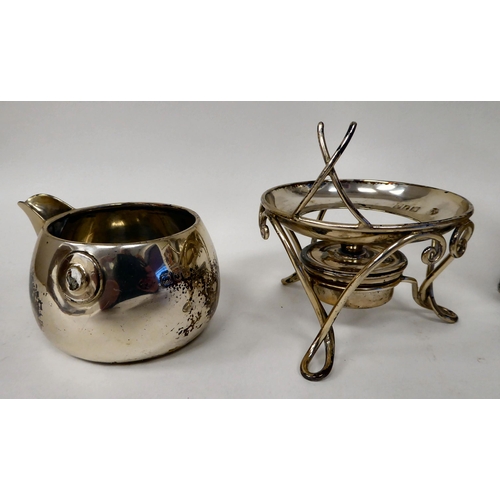 215 - Silver and white metal items: to include a pocket watch; and a pedestal bowl  mixed marks; and ... 