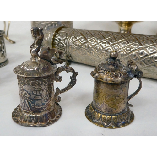 215 - Silver and white metal items: to include a pocket watch; and a pedestal bowl  mixed marks; and ... 