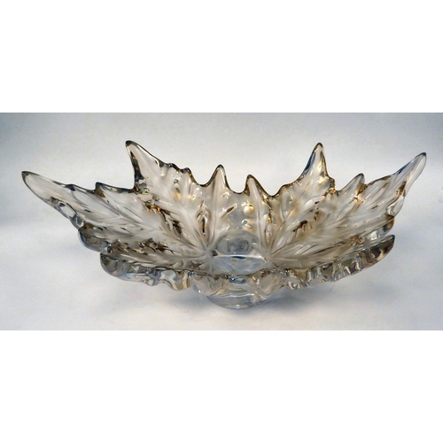 239 - A Lalique Champs-Elysees gold lead crystal bowl No.1121610 