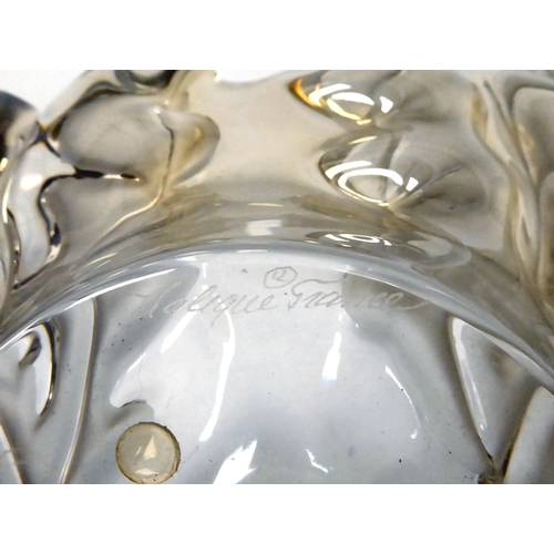 239 - A Lalique Champs-Elysees gold lead crystal bowl No.1121610 