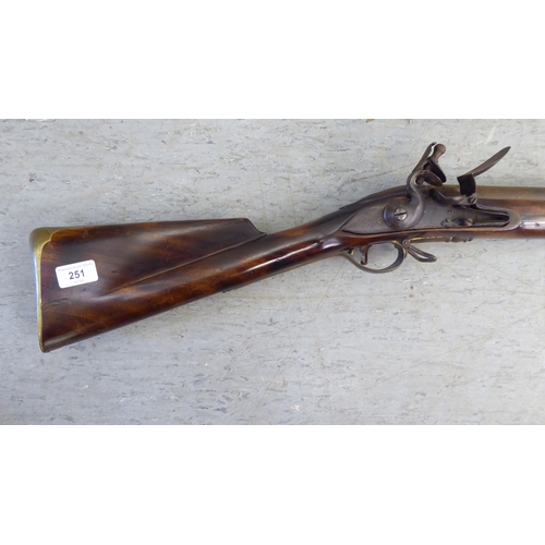 251 - A Grice 1762 flintlock musket rifle with a 47