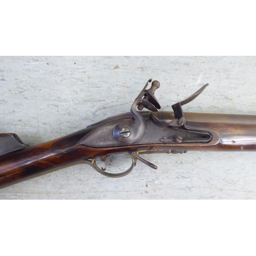 251 - A Grice 1762 flintlock musket rifle with a 47