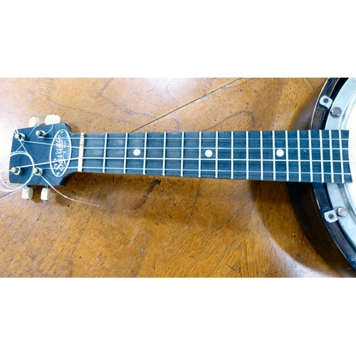 262 - A Savana four string banjo  cased