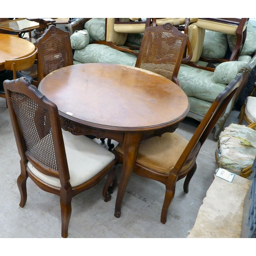 267 - A modern French inspired mahogany centre table, raised on cabriole legs  29