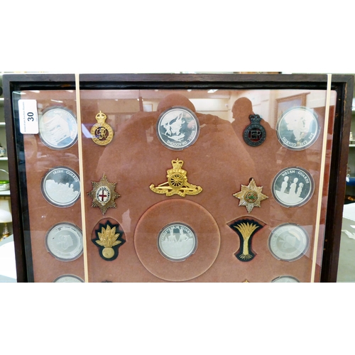 30 - The 'Queens Guard Collection' from The Birmingham Mint with coins and insignia  14