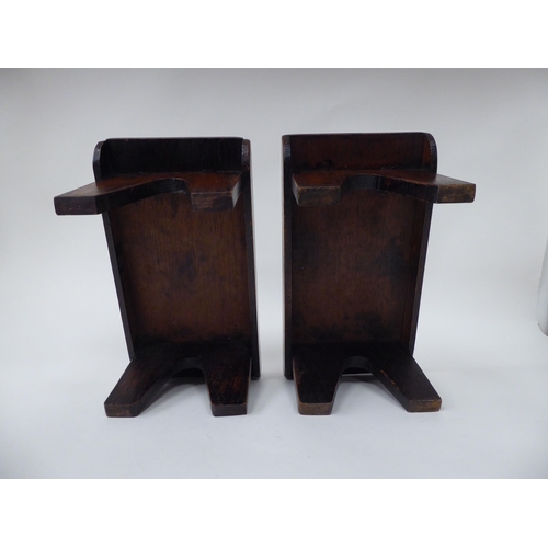 37 - A pair of 19thC mahogany shoeshine stools with cut-out ends  10