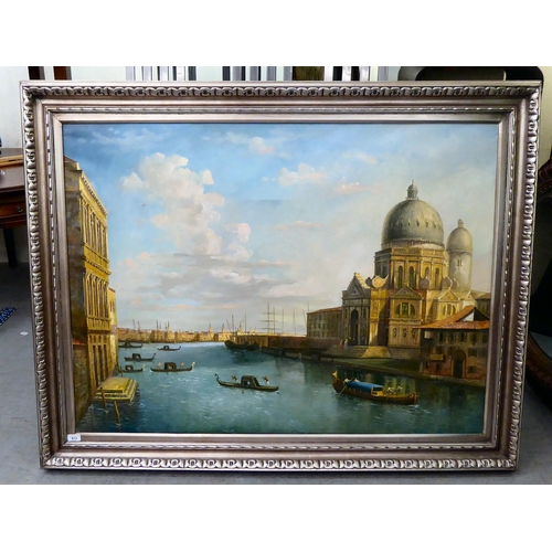 413 - A modern Venetian style picture  oil on canvas  36