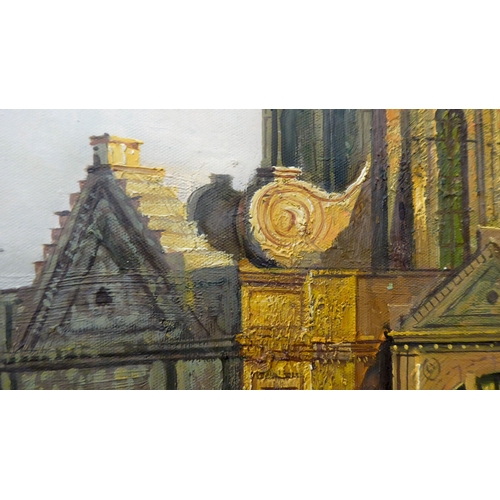 413 - A modern Venetian style picture  oil on canvas  36