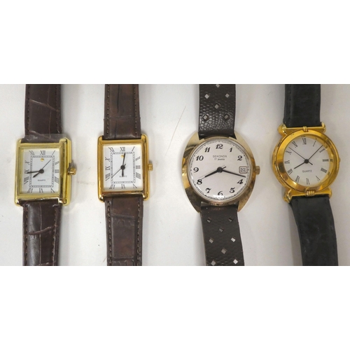 11 - Jewellery and watches: to include a Sekonda gold plated, manual wind watch, faced by an Arabic dial