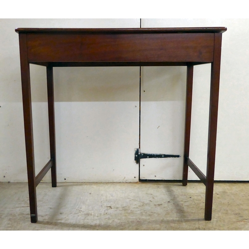 280 - A George III mahogany side table, raised on square legs  29