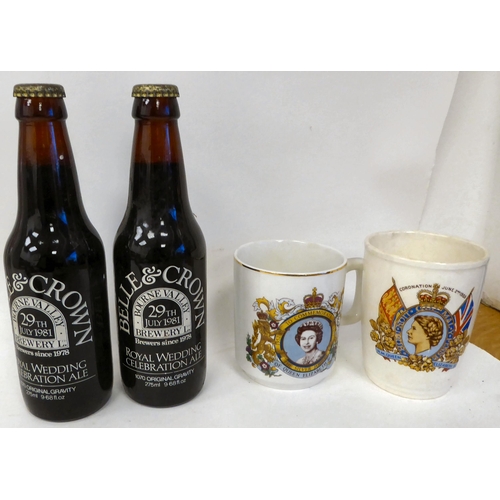 364 - Mainly 20thC royal related collectables: to include a 1981 Royal Wedding celebration ale