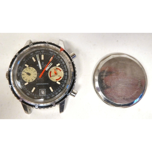 369 - A non-functioning stainless steel cased Breitling chronomatic wristwatch only  (this watch is being ... 