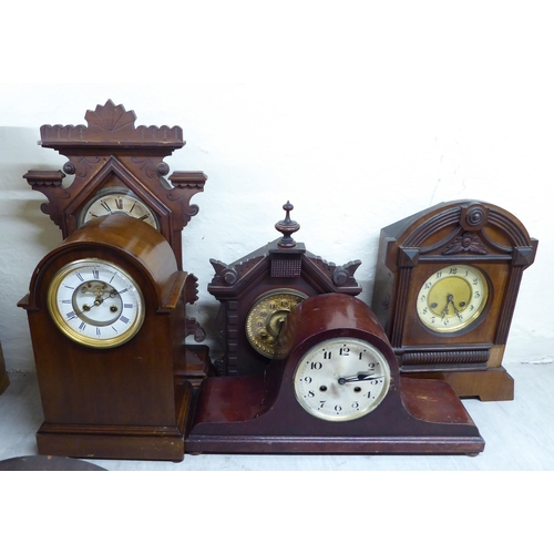 384 - Clock makers/repairers spares and repairs for mainly 1920/30s oak cased mantel clocks