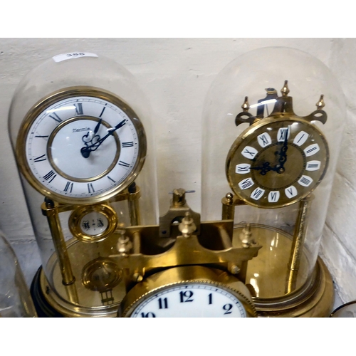 388 - Clock makers/repairers spares and repairs for mainly brass Anniversary style mantel clocks