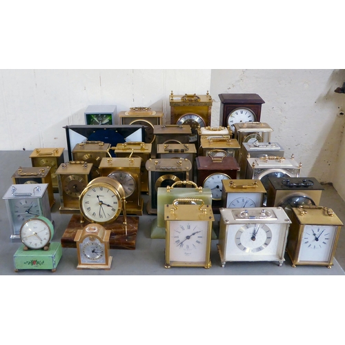 390 - Clock makers/repairers spares and repairs for battery powered and other variously cased mantel timep... 