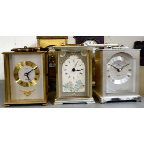 390 - Clock makers/repairers spares and repairs for battery powered and other variously cased mantel timep... 