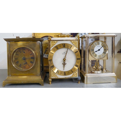 390 - Clock makers/repairers spares and repairs for battery powered and other variously cased mantel timep... 