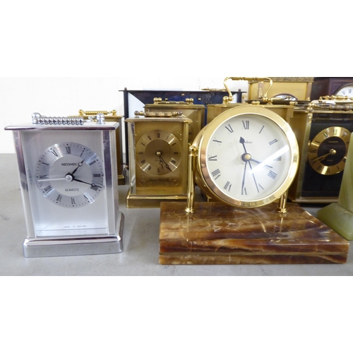 390 - Clock makers/repairers spares and repairs for battery powered and other variously cased mantel timep... 