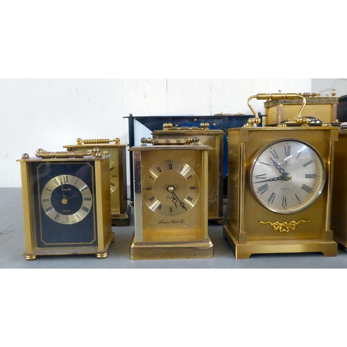 390 - Clock makers/repairers spares and repairs for battery powered and other variously cased mantel timep... 