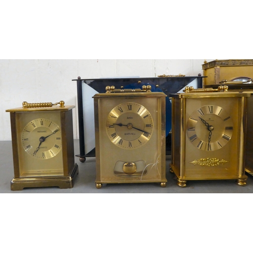 390 - Clock makers/repairers spares and repairs for battery powered and other variously cased mantel timep... 