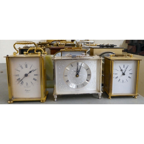 390 - Clock makers/repairers spares and repairs for battery powered and other variously cased mantel timep... 