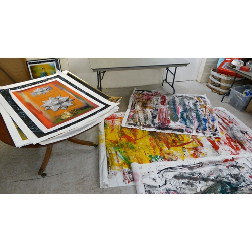 400 - Mainly unframed coloured print artwork: to include examples after Robert Fleischman  mixed subj... 