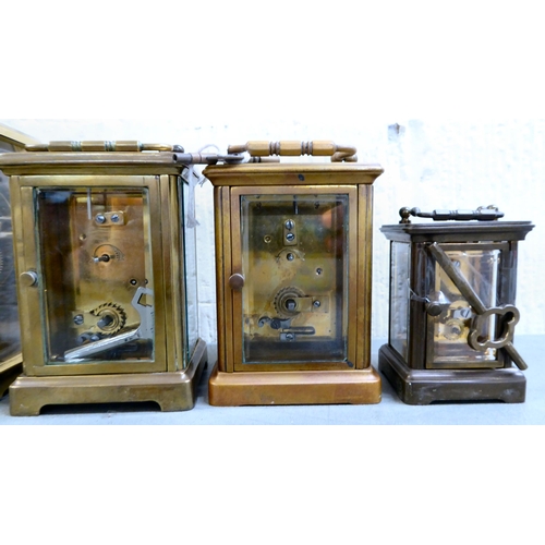 403 - Clockmakers/repairers spares and repairs for carriage timepieces  all approx. 5